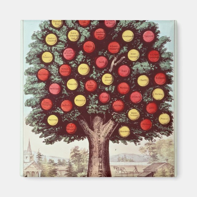 Temperance Träd, 1872 Magnet (Framsidan)