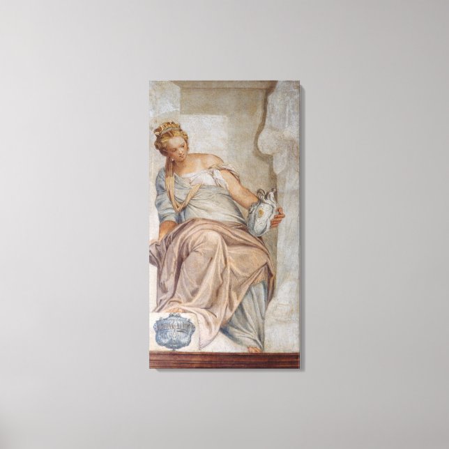 Temperans, från korsningsväggen (fresco) canvastryck (Framsida)