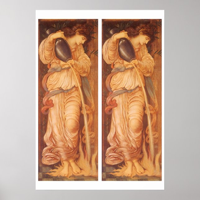 Temperantia av Sir Edward Coley Burne-Jones Poster (Framsidan)