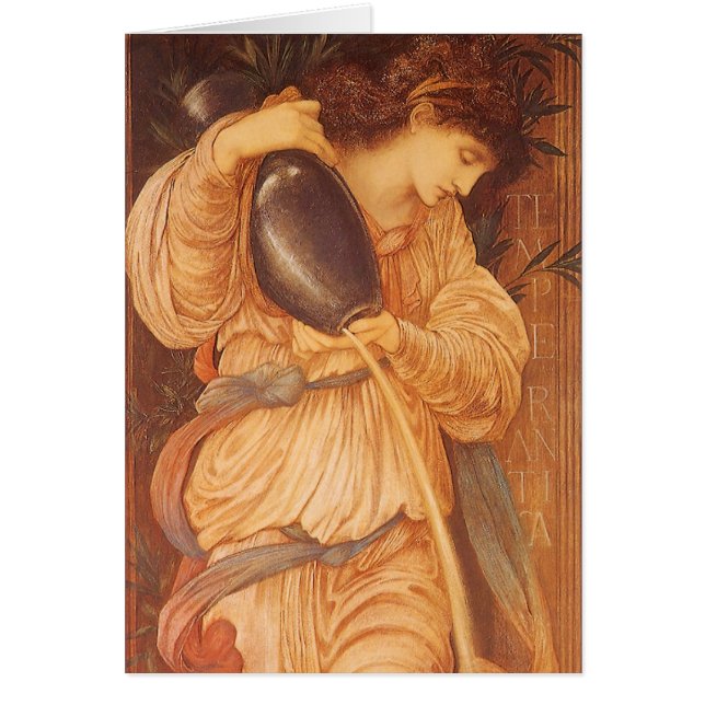 Temperantia från Herr Edward Coley Burne-Jones Hälsningskort (Framsidan)