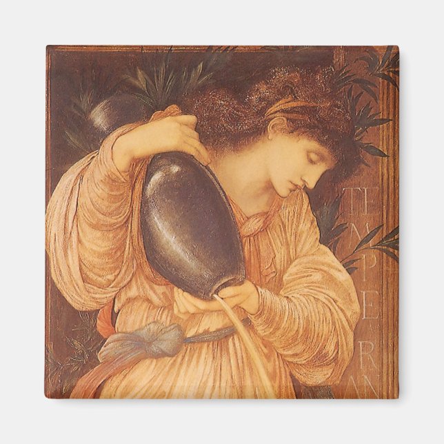 Temperantia från Herr Edward Coley Burne-Jones Magnet (Framsidan)