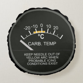 Temperaturmätare för instrumentbrädan Luft Rund Kudde