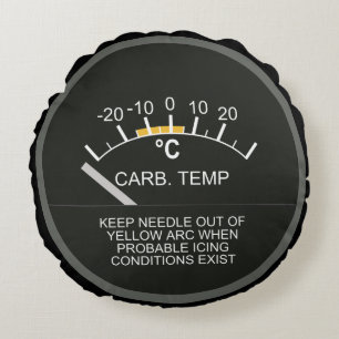 Temperaturmätare för instrumentbrädan Luft Rund Kudde