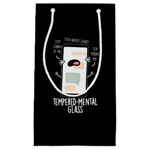 Tempered mental Glass Funny Cellphone Pun Mörk BG