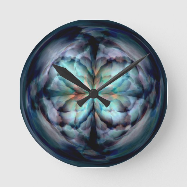 Tempest II (blå) Rund Klocka (Framsida)