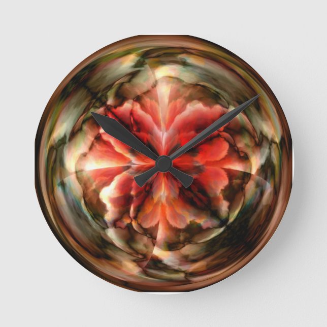 Tempest II (röd) Rund Klocka (Framsida)