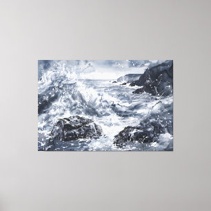 Tempest på Welsh Shore Canvastryck