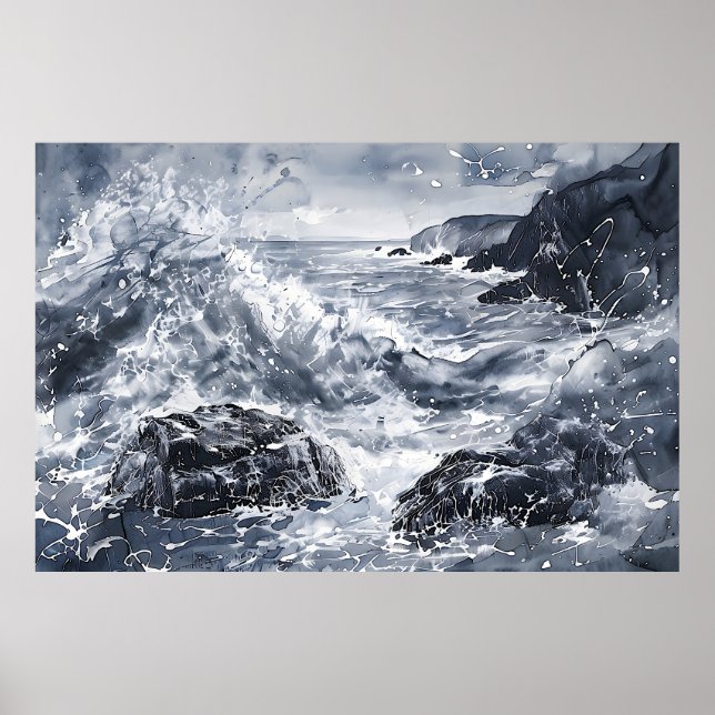 Tempest på Welsh Shore Poster (Framsidan)