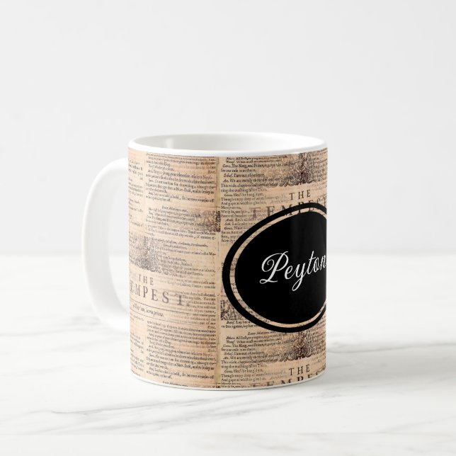 Tempest Shakespeare Personlig Coffee Mugg (Framsida vänster)