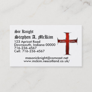 Templar arg visitkort