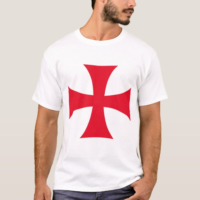 Templar Cross Crusader Christian Men's Tee Shirt (Framsida)
