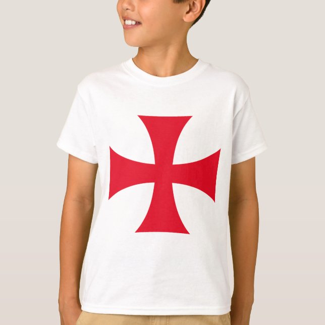 Templar Cross Kid's Tee Shirt (Framsida)