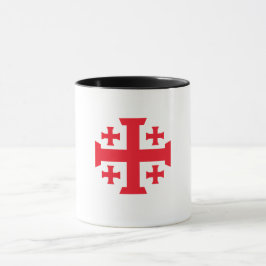 Templar Crusader Jerusalem Cross Kaffe Mugg