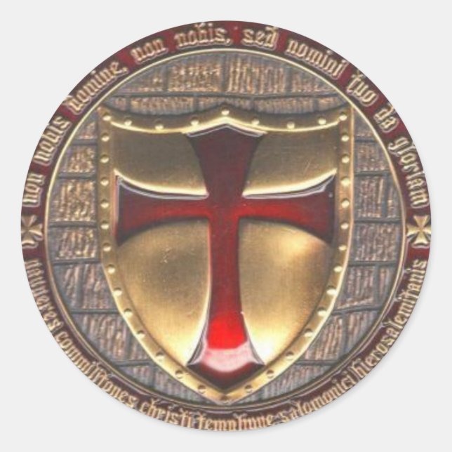TEMPLAR EMBLEM RUNT KLISTERMÄRKE (Framsida)