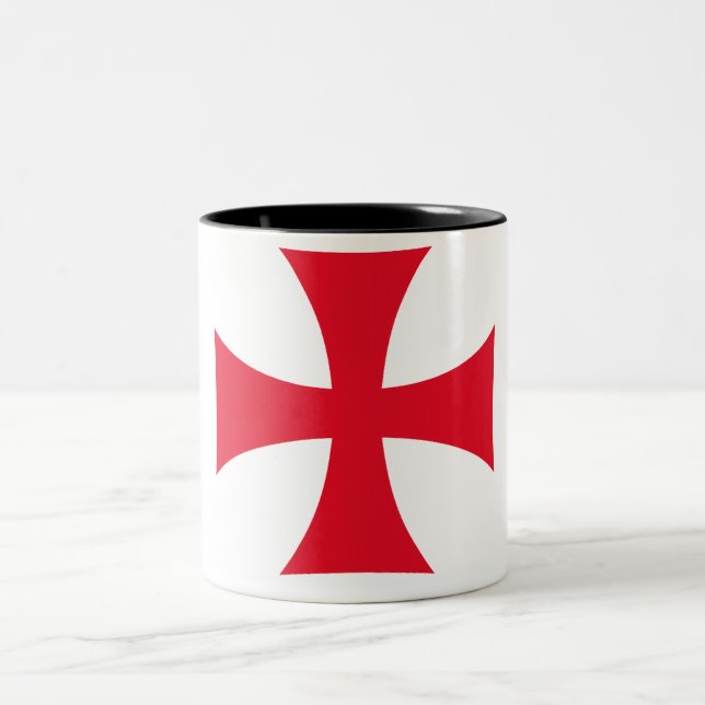 Templar Knight Crusader Coffee Mug Två-Tonad Mugg (Center)