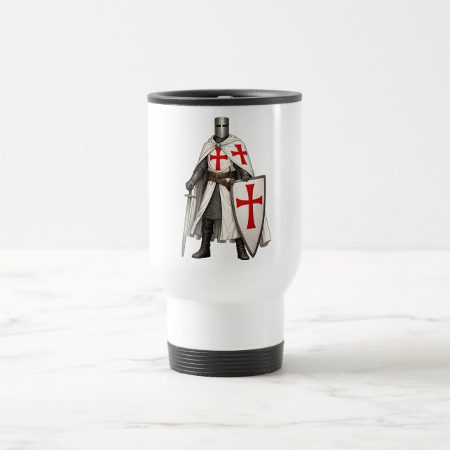 Templar Knight Crusader Travel Mug Resemugg (Center)