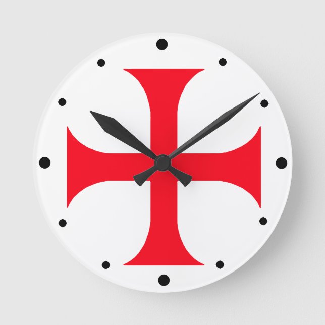 Templar Röda kor Rund Klocka (Framsida)