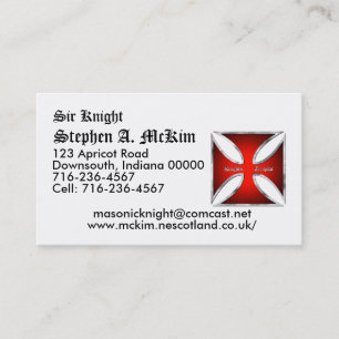 Templar visitkortmall visitkort