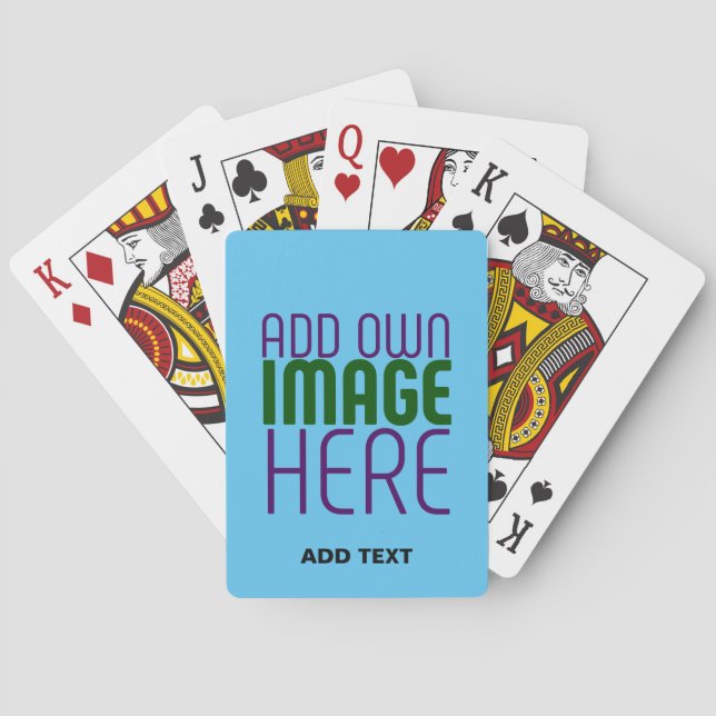 TEMPLAT MED MODERN EDITABLE SWAG HIMLAR BLUE BILD CASINOKORT (Baksidan)