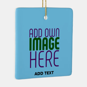 TEMPLAT MED MODERN EDITABLE SWAG HIMLAR BLUE BILD JULGRANSPRYDNAD KERAMIK