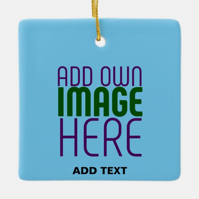 TEMPLAT MED MODERN EDITABLE SWAG HIMLAR BLUE BILD JULGRANSPRYDNAD KERAMIK (Framsida)