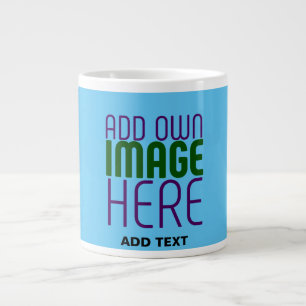 TEMPLAT MED MODERN EDITABLE SWAG HIMLAR BLUE BILD JUMBO MUGG