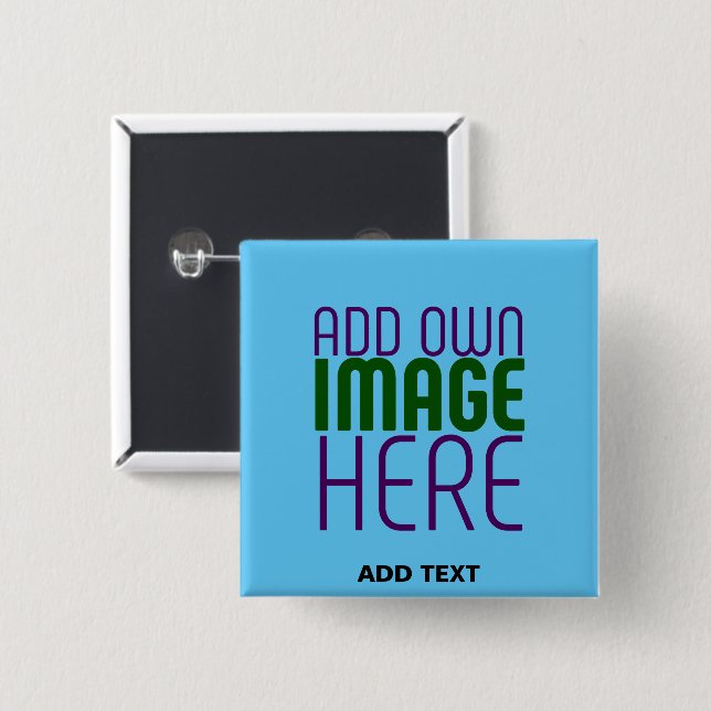 TEMPLAT MED MODERN EDITABLE SWAG HIMLAR BLUE BILD KNAPP (Framsida & baksida)