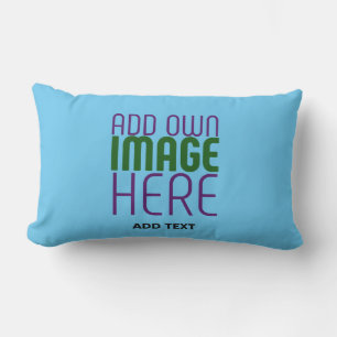 TEMPLAT MED MODERN EDITABLE SWAG HIMLAR BLUE BILD LUMBARKUDDE