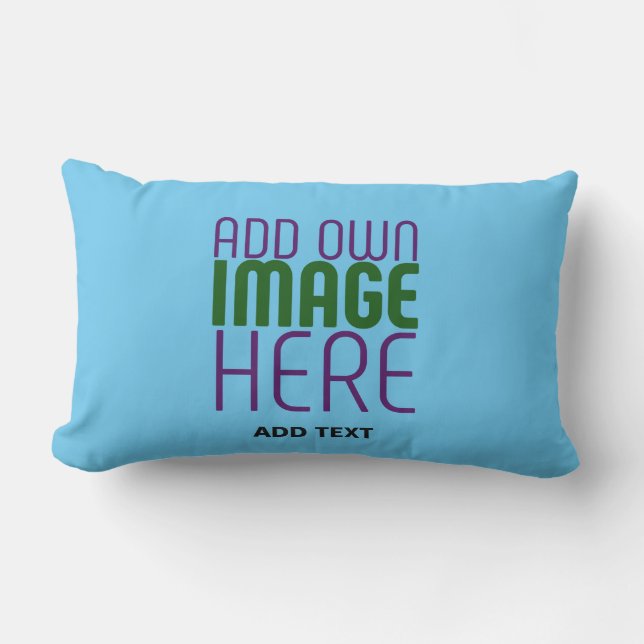 TEMPLAT MED MODERN EDITABLE SWAG HIMLAR BLUE BILD LUMBARKUDDE (Framsida)