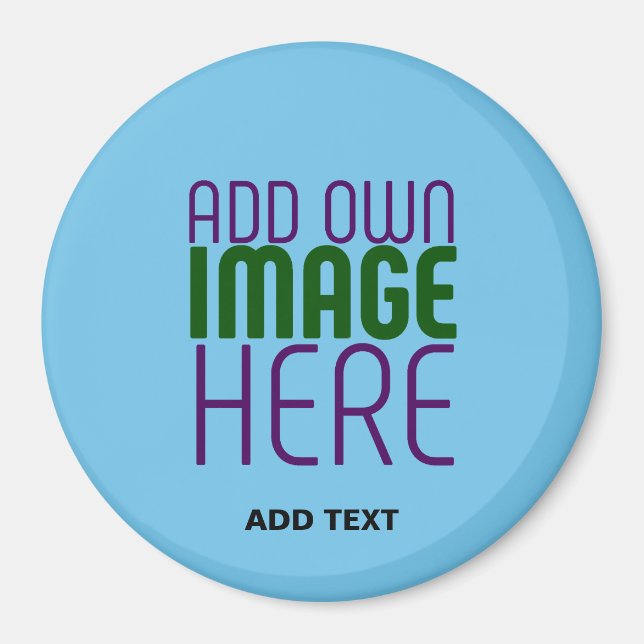 TEMPLAT MED MODERN EDITABLE SWAG HIMLAR BLUE BILD MAGNET (Framsidan)