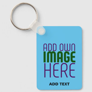 TEMPLAT MED MODERN EDITABLE SWAG HIMLAR BLUE BILD NYCKELRING