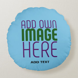 TEMPLAT MED MODERN EDITABLE SWAG HIMLAR BLUE BILD RUND KUDDE