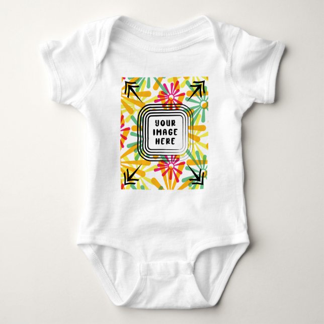 Template Baby Jersey Bodykostym T Shirt (Framsida)