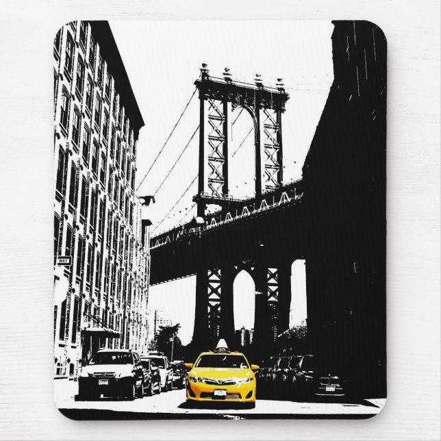 Template Nyc New York City Gult Taxi Brooklyn Musmatta (Framsidan)