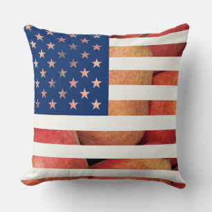 Template United States USA Pears Flagga Kudde