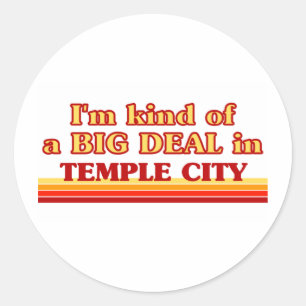 TEMPLE CITYaI är ett slags BIG DEAL i Temple City Runt Klistermärke