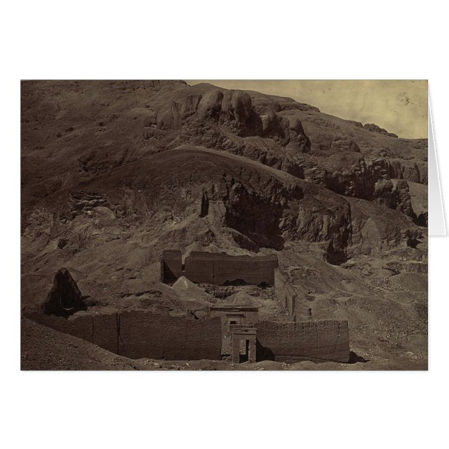 Temple, Egypten omkring 1856 Hälsningskort (Framsidan Horizontal)