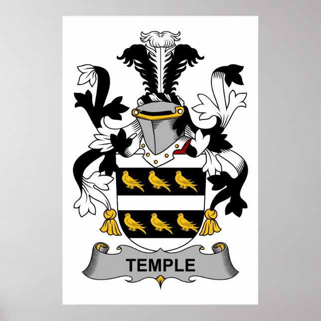 Temple Family Crest Poster (Framsidan)