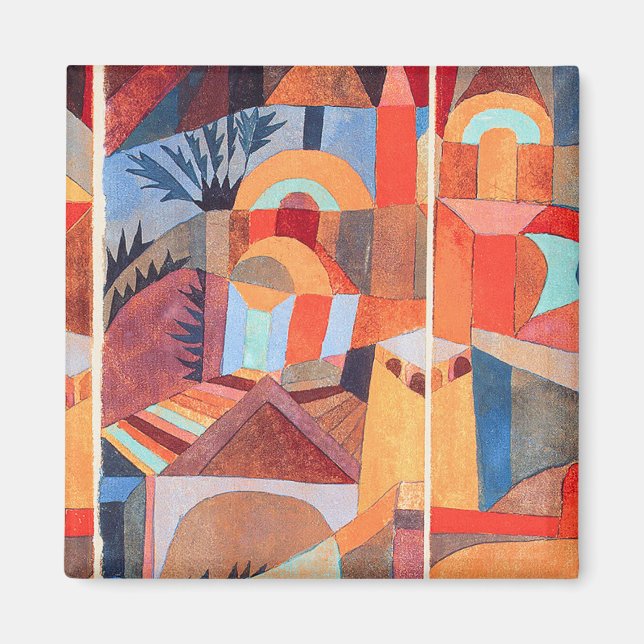 Temple Gardens (1920) av Paul Klee Magnet (Framsidan)