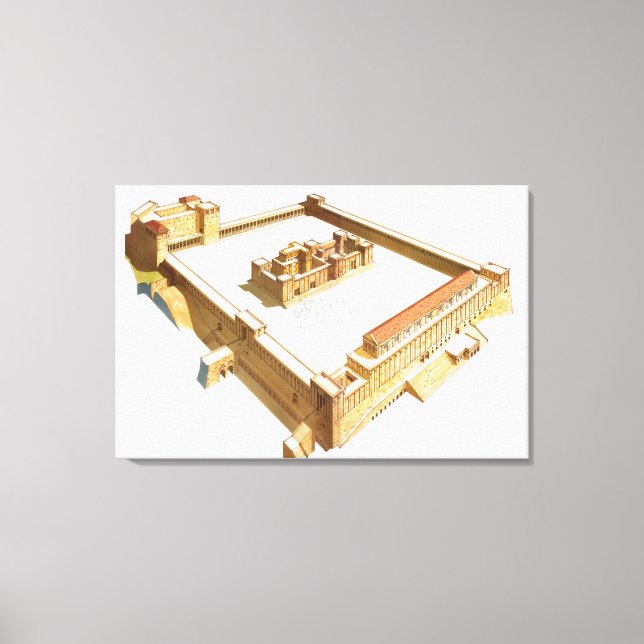 Temple i Jerusalem. Herods Temple Canvastryck (Framsida)