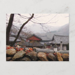 Temple i Sydkorea, hösten Vykort