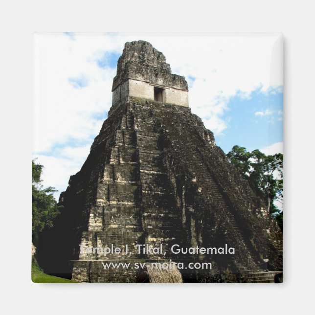 Temple I, Tikal, Guatemala Magnet (Framsidan)