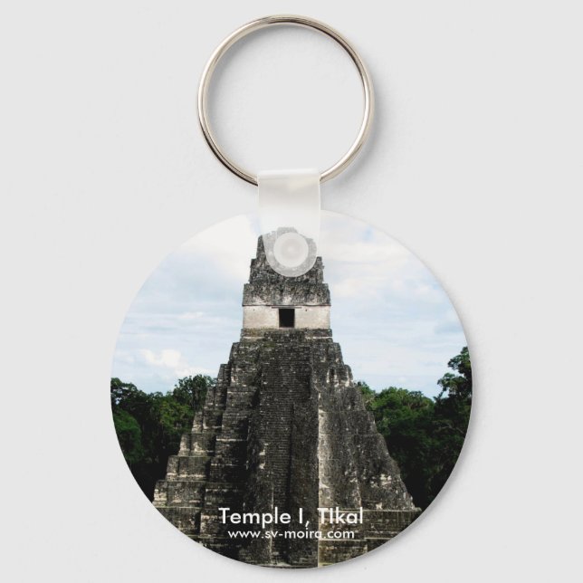 Temple I, Tikal, Guatemala Nyckelring (Framsida)