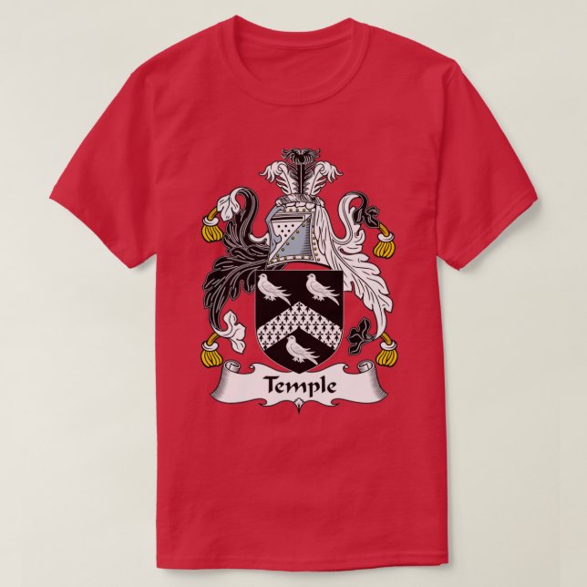 Temple Jackar Arm Family Crest T Shirt (Design framsida)