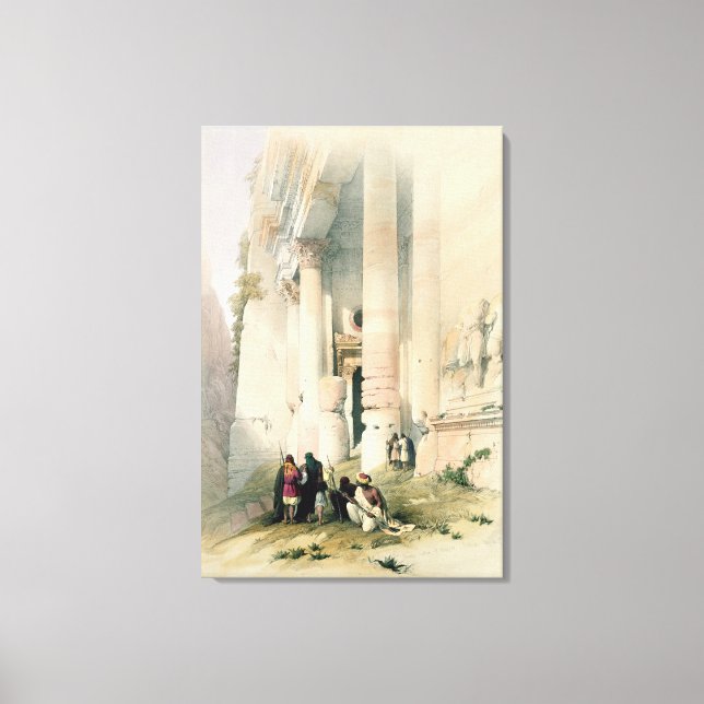 Temple kallad El Khasne, Petra, mars 7:e 1839, pl. Canvastryck (Framsida)