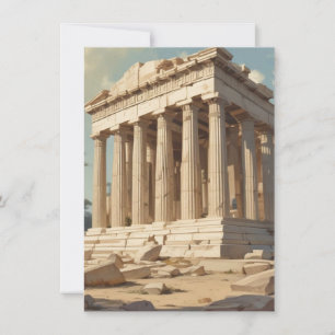 Temple-kort för Greklands parthenon-tema för vinta