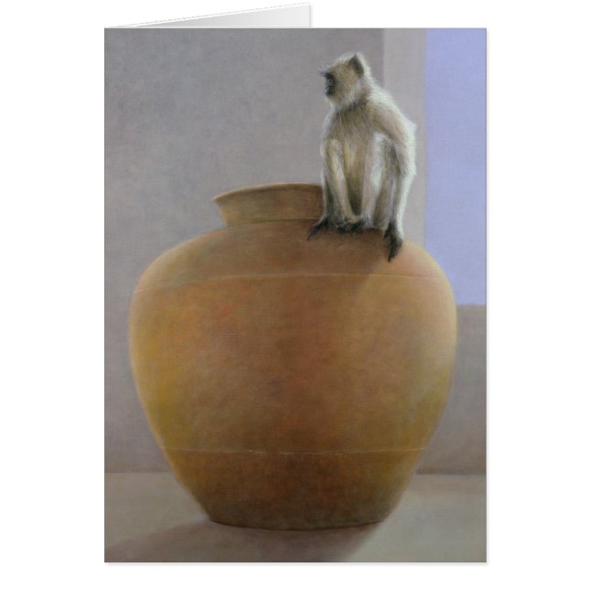 Temple Monkey Hälsningskort (Framsidan)