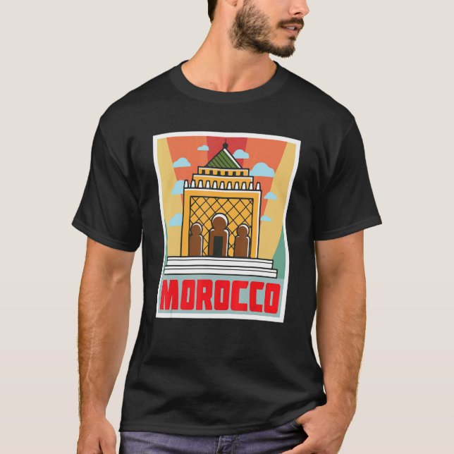 Temple Morocco African Souvenir Moroccans Gibralta T Shirt (Framsida)