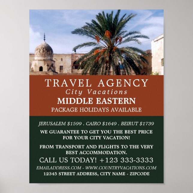 Temple Mount, Jerusalem, Travel Agency Advertising Poster (Framsidan)