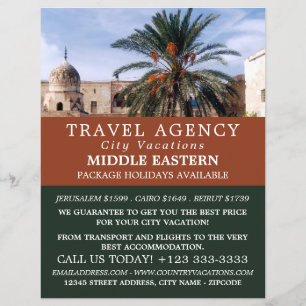 Temple Mount, Jerusalem, Travel Agency Flyer